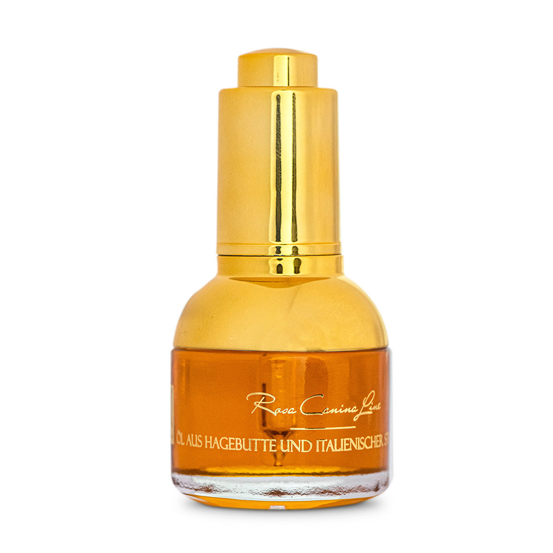 Šípkový olej s éterickým olejem z Immortelle LUXUS 30 ml - BIO