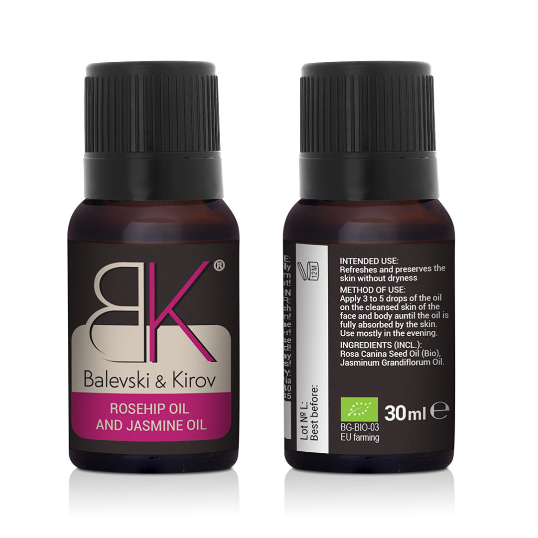 Šípkový olej s éterickým olejem z jasmínu - BIO